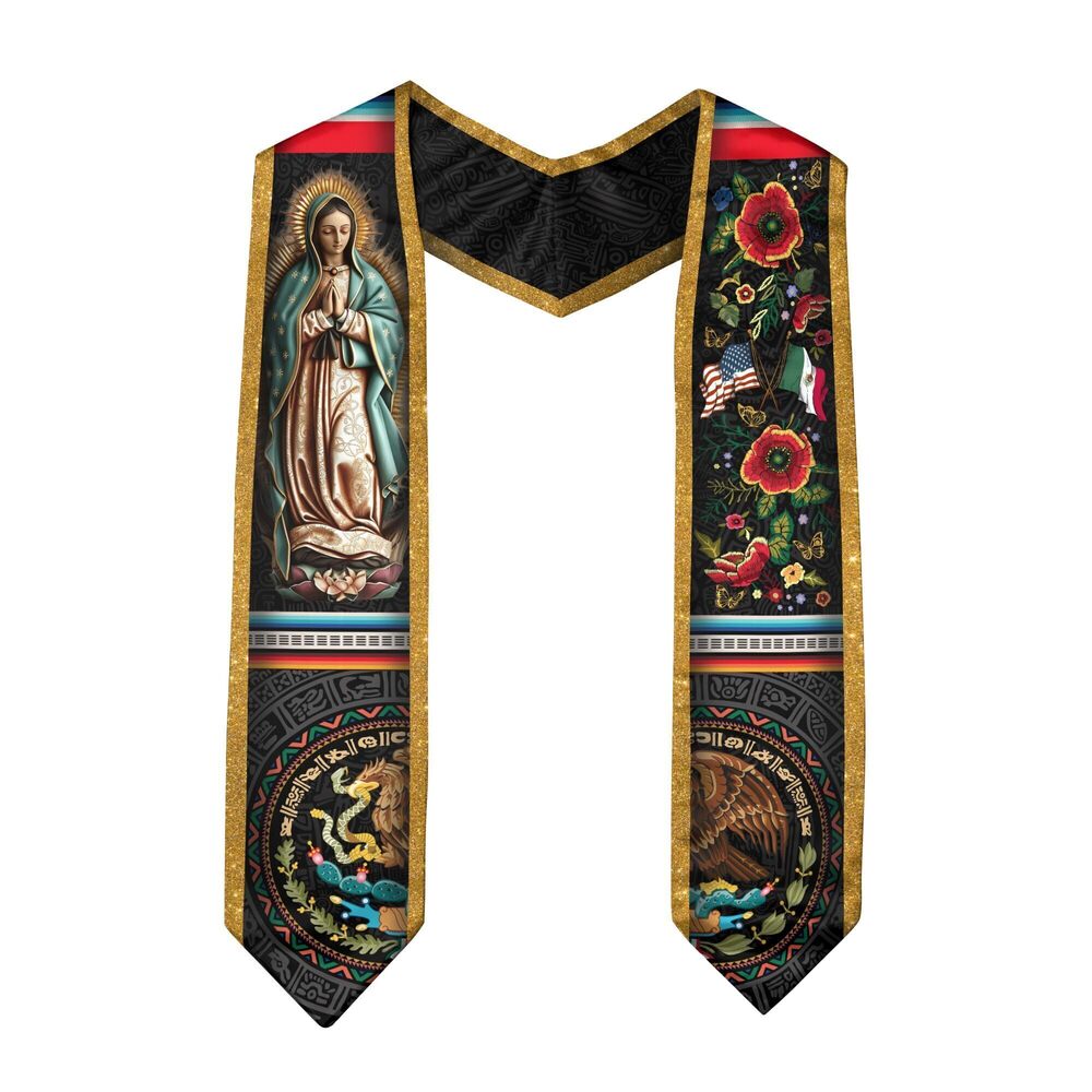7736 Mexican American Flag Graduation Sash 2025 Mexican Graduation Sash
